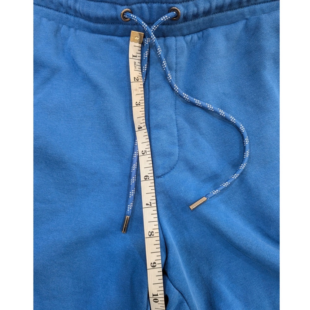 $90 MICHAEL KORS Mens Tide Blue Logo Tape Sweat Shorts XS Elastic Drawstring EUC - Picture 5 of 7